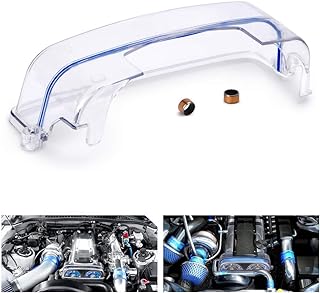 PTNHZ Clear CAM Cover Timing Belt Cover Turbo CAM Pulley Compatible Relacement for 92-05 Toyota Supra 2JZ 2JZGTE Lexus 3.0L Non-VVTI