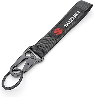1pcs Embroidered Keychain Tag Key Ring for Suzuki Car Auto Accessories Motorcycles Bike Biker Key Chain Accessories Black, Black, Medium