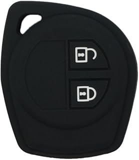 Silicone Cover Protector Case Holder Skin Jacket Compatible with SUZUKI 2 Button Remote Key Fob CV4545 Black