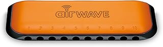 AW-1 Air Wave 10 Hole Harmonica for Kids, Orange J