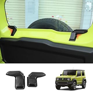 Custom Fit for Accessories Suzuki Jimny JB74 2019-2022 JB64 Carbon Fiber Style Rear Windshield Heating Wire Protection Cover Black
