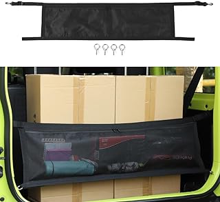 Cargo Net Car Rear Trunk Isolation Net Organizer Storage Net for Suzuki Jimny JB64 JB74 2019 2020 2021 2022 2023 2024 Interior Accessories (Black, A)